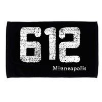 Distressed 612 Area Code Minneapolis Minnesota Microfiber Hand Towel