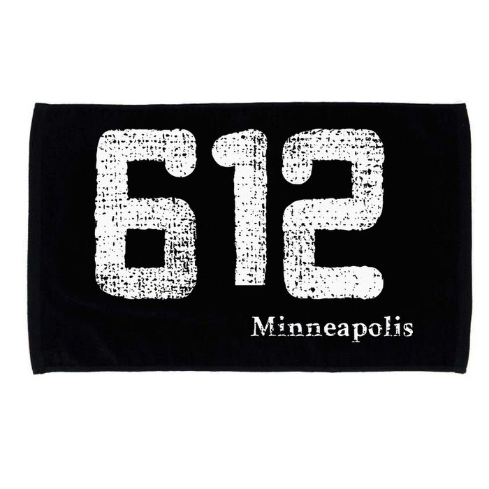 Distressed 612 Area Code Minneapolis Minnesota Microfiber Hand Towel