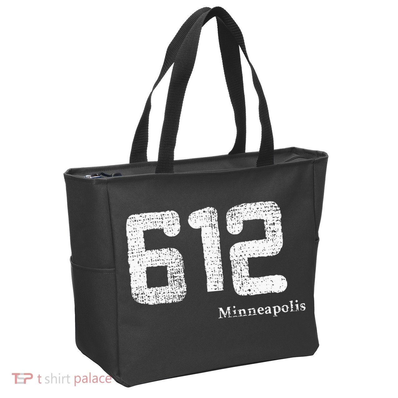 Distressed 612 Area Code Minneapolis Minnesota Zip Tote Bag