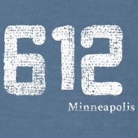 Distressed 612 Area Code Minneapolis Minnesota Garment-Dyed Sweatshirt