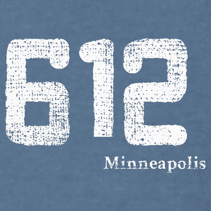 Distressed 612 Area Code Minneapolis Minnesota Garment-Dyed Sweatshirt