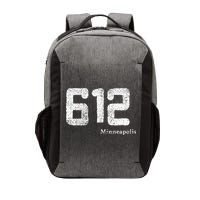 Distressed 612 Area Code Minneapolis Minnesota Vector Backpack