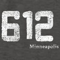 Distressed 612 Area Code Minneapolis Minnesota Vector Backpack