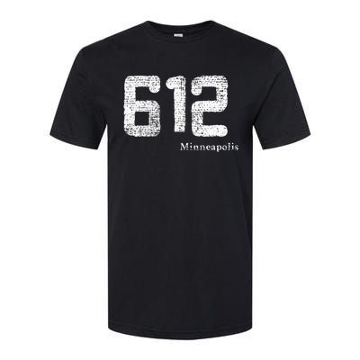 Distressed 612 Area Code Minneapolis Minnesota Softstyle CVC T-Shirt