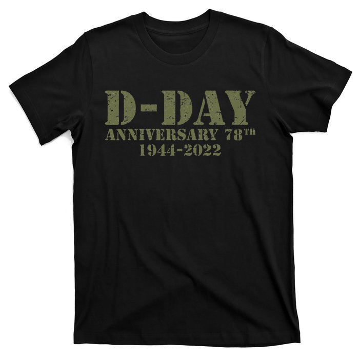 DDay 78th Anniversary WWII Memorial Vintage 1944 T-Shirt