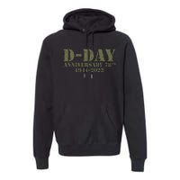 DDay 78th Anniversary WWII Memorial Vintage 1944 Premium Hoodie