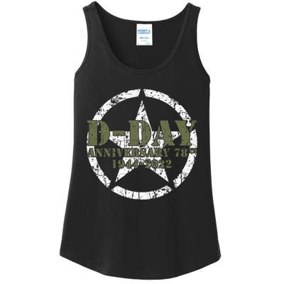 DDay 78th Anniversary WWII Memorial Vintage 1944 Ladies Essential Tank