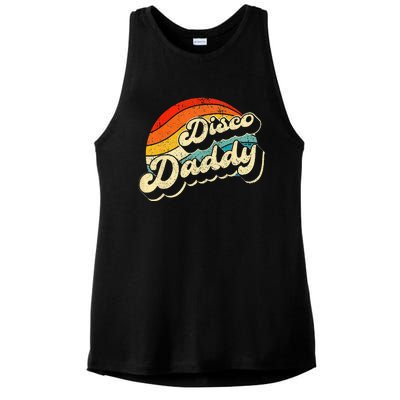 Disco 70's Costume Wo Retro Disco Daddy Ladies PosiCharge Tri-Blend Wicking Tank