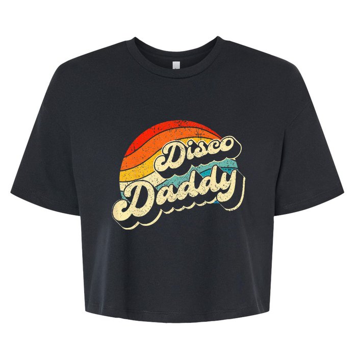 Disco 70's Costume Wo Retro Disco Daddy Bella+Canvas Jersey Crop Tee