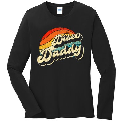 Disco 70's Costume Wo Retro Disco Daddy Ladies Long Sleeve Shirt