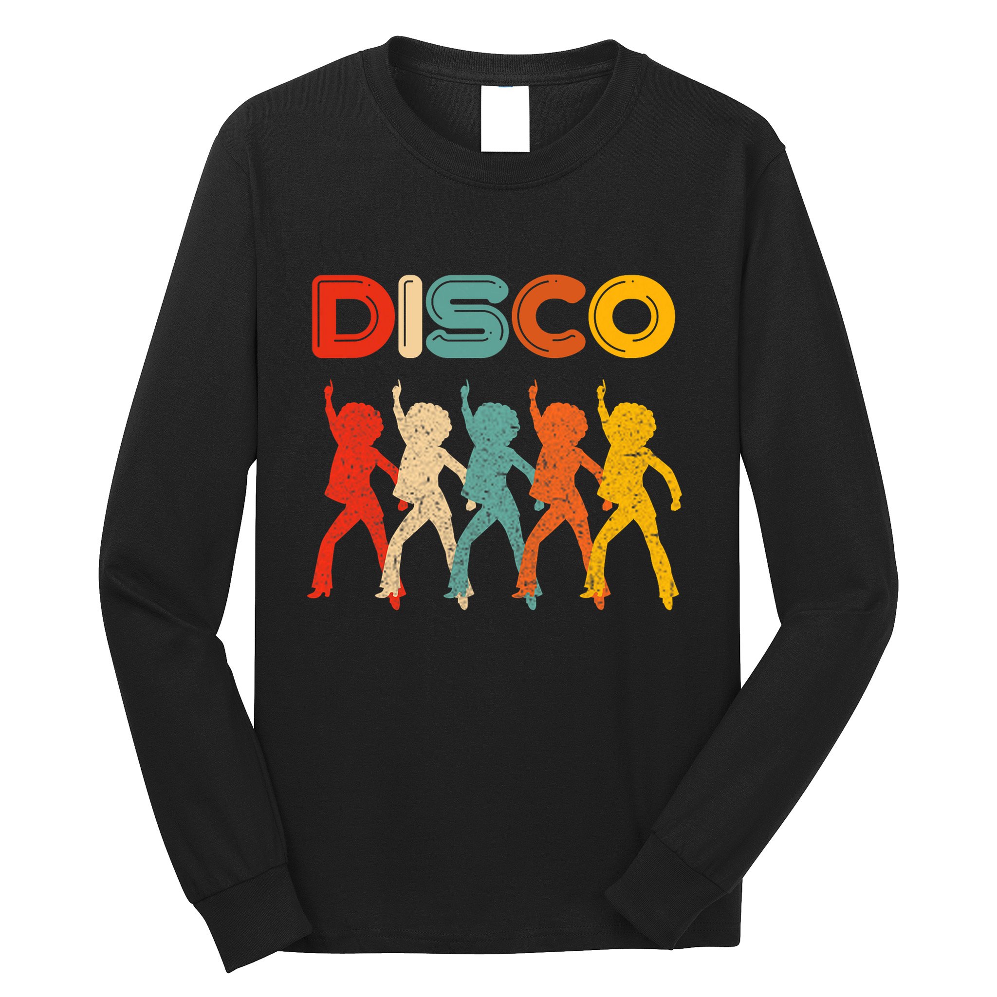 Disco 70s Disco Themed Vintage Retro Dancing Long Sleeve Shirt