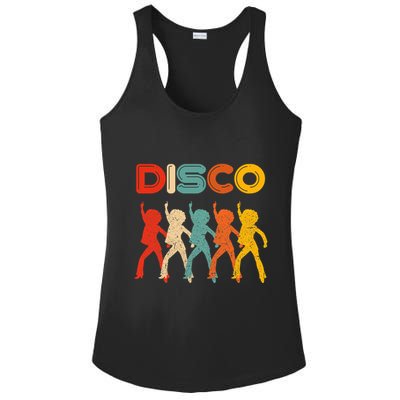 Disco 70s Disco Themed Vintage Retro Dancing Ladies PosiCharge Competitor Racerback Tank