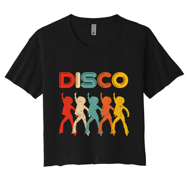 Disco 70s Disco Themed Vintage Retro Dancing Crop Top