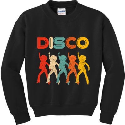 Disco 70s Disco Themed Vintage Retro Dancing Kids Sweatshirt