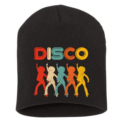 Disco 70s Disco Themed Vintage Retro Dancing Short Acrylic Beanie