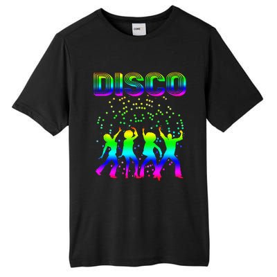 Disco 70s Disco Themed Vintage Retro Dancing Tall Fusion ChromaSoft Performance T-Shirt