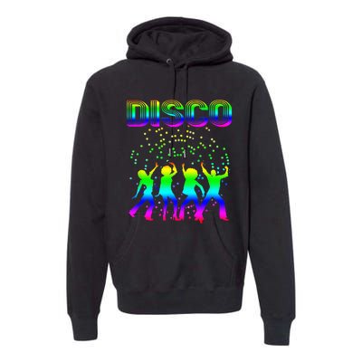 Disco 70s Disco Themed Vintage Retro Dancing Premium Hoodie