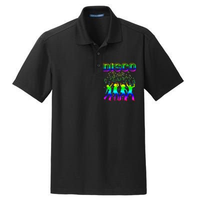 Disco 70s Disco Themed Vintage Retro Dancing Dry Zone Grid Polo