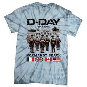 Dday 80th Anniversary Normandy Beach Landing Tie-Dye T-Shirt