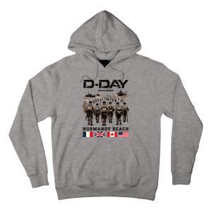 Dday 80th Anniversary Normandy Beach Landing Tall Hoodie