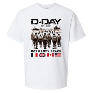 Dday 80th Anniversary Normandy Beach Landing Sueded Cloud Jersey T-Shirt