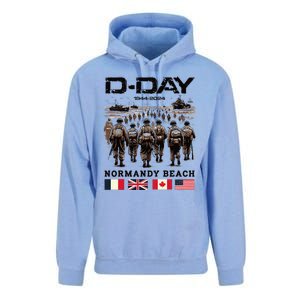 Dday 80th Anniversary Normandy Beach Landing Unisex Surf Hoodie