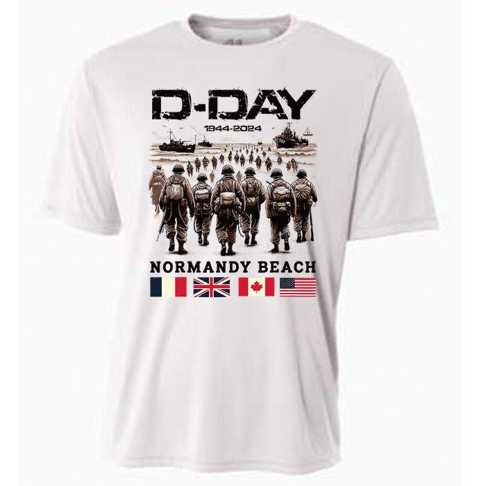 Dday 80th Anniversary Normandy Beach Landing Cooling Performance Crew T-Shirt