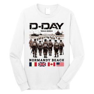 Dday 80th Anniversary Normandy Beach Landing Long Sleeve Shirt