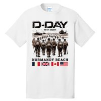 Dday 80th Anniversary Normandy Beach Landing Tall T-Shirt