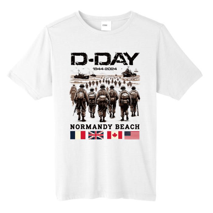 Dday 80th Anniversary Normandy Beach Landing Tall Fusion ChromaSoft Performance T-Shirt