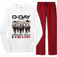 Dday 80th Anniversary Normandy Beach Landing Long Sleeve Pajama Set