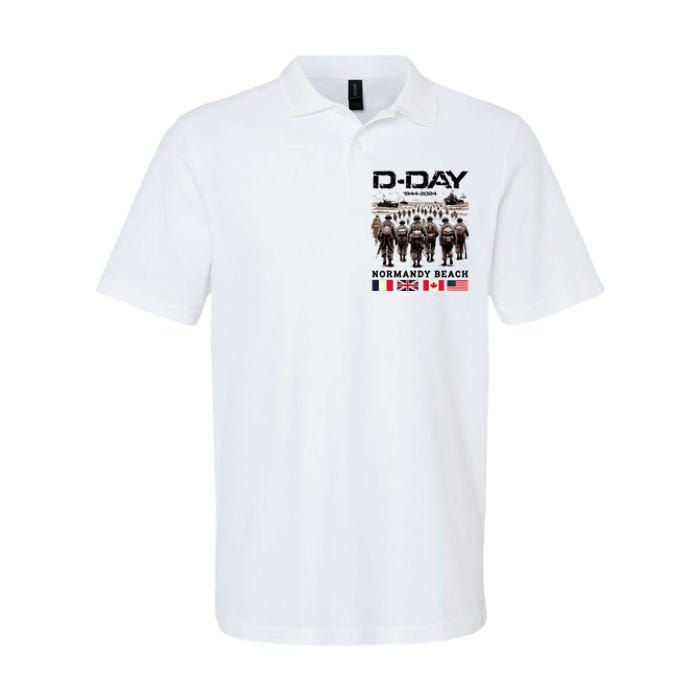 Dday 80th Anniversary Normandy Beach Landing Softstyle Adult Sport Polo