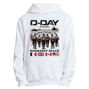 Dday 80th Anniversary Normandy Beach Landing Urban Pullover Hoodie