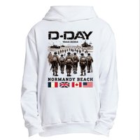 Dday 80th Anniversary Normandy Beach Landing Urban Pullover Hoodie