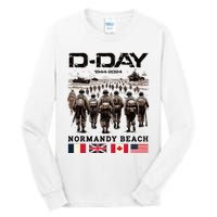 Dday 80th Anniversary Normandy Beach Landing Tall Long Sleeve T-Shirt