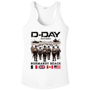 Dday 80th Anniversary Normandy Beach Landing Ladies PosiCharge Competitor Racerback Tank