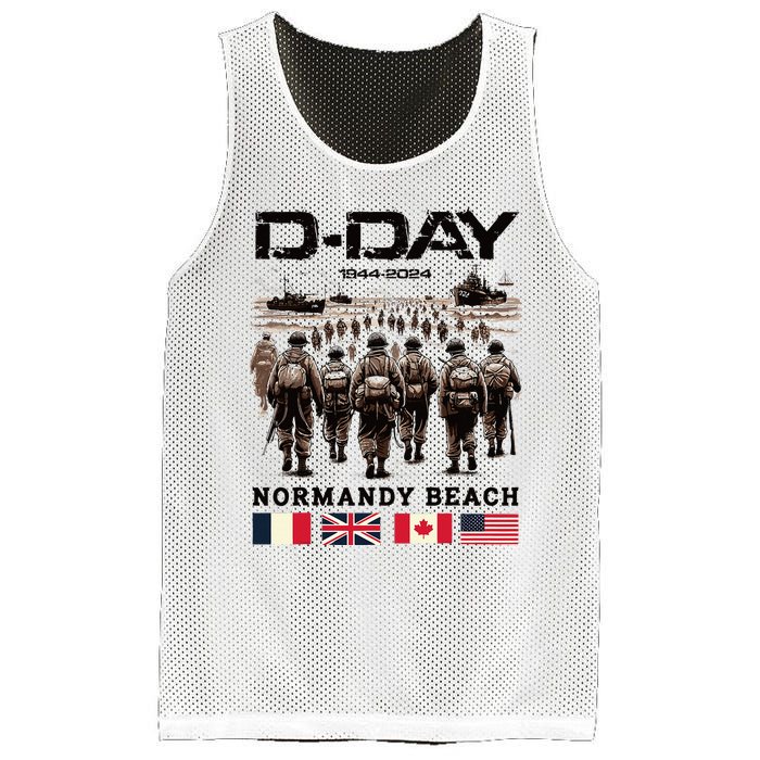 Dday 80th Anniversary Normandy Beach Landing Mesh Reversible Basketball Jersey Tank