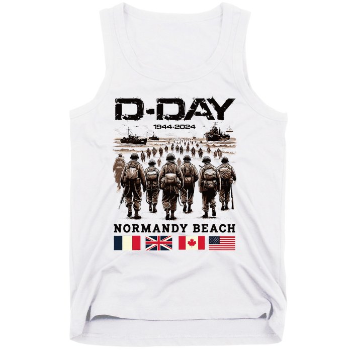 Dday 80th Anniversary Normandy Beach Landing Tank Top