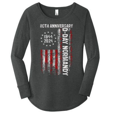 Dday 80th Anniversary Shirts American Flag 1944 Women's Perfect Tri Tunic Long Sleeve Shirt