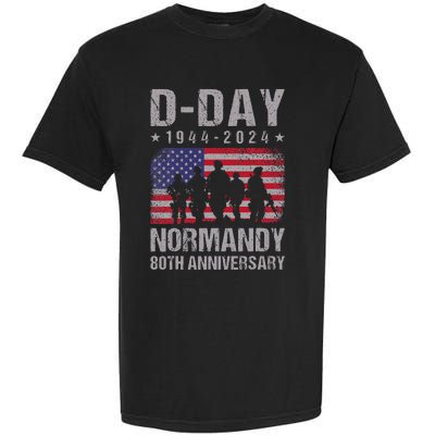 Dday 80th Anniversary 19442024 Normandy Us Flag D Day Garment-Dyed Heavyweight T-Shirt