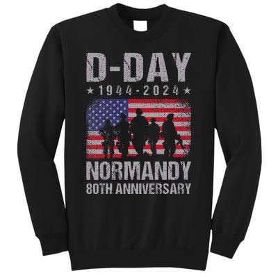 Dday 80th Anniversary 19442024 Normandy Us Flag D Day Sweatshirt