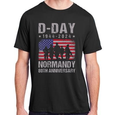 Dday 80th Anniversary 19442024 Normandy Us Flag D Day Adult ChromaSoft Performance T-Shirt