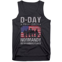 Dday 80th Anniversary 19442024 Normandy Us Flag D Day Tank Top