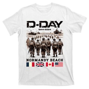 Dday 80th Anniversary Normandy Beach Landing History 1944 T-Shirt