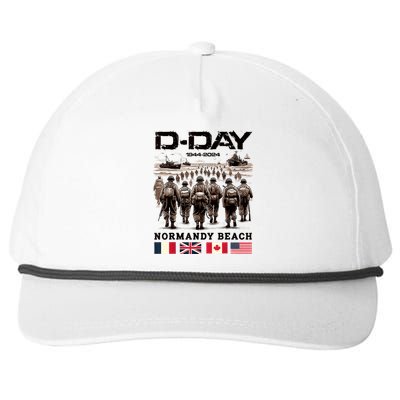 Dday 80th Anniversary Normandy Beach Landing History 1944 Snapback Five-Panel Rope Hat