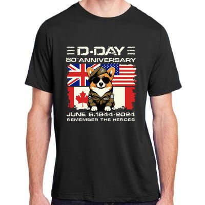 Dday 80th Anniversary Normandy Beachdog D Day Landing Adult ChromaSoft Performance T-Shirt