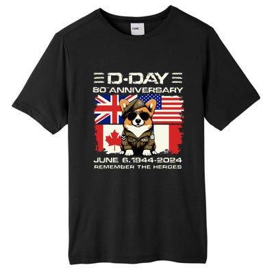 Dday 80th Anniversary Normandy Beachdog D Day Landing Tall Fusion ChromaSoft Performance T-Shirt