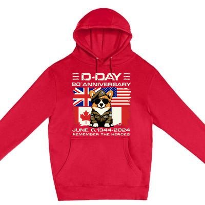 Dday 80th Anniversary Normandy Beachdog D Day Landing Premium Pullover Hoodie