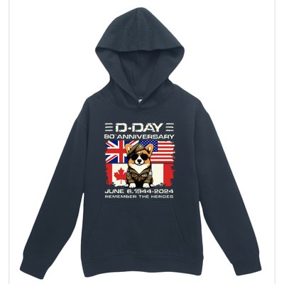 Dday 80th Anniversary Normandy Beachdog D Day Landing Urban Pullover Hoodie