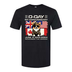 Dday 80th Anniversary Normandy Beachdog D Day Landing Softstyle® CVC T-Shirt